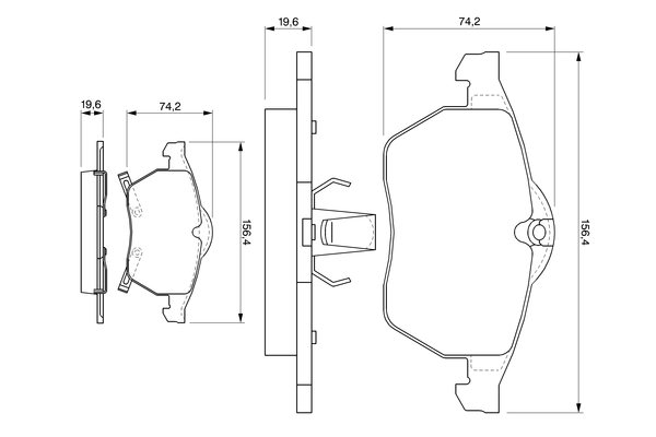 Brake Pad Set, disc brake 0 986 424 488
