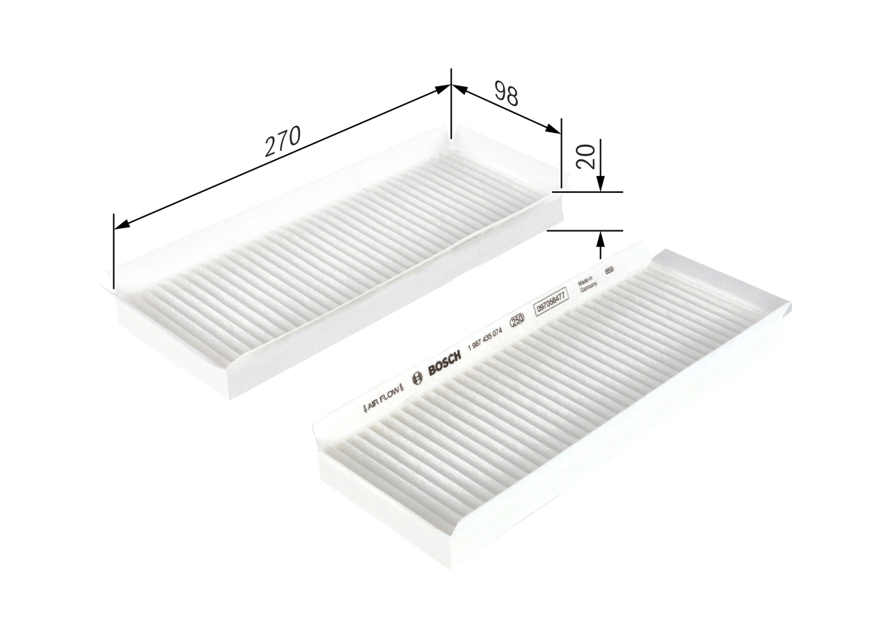 BOSCH 1 987 435 074 Filter, cabin air