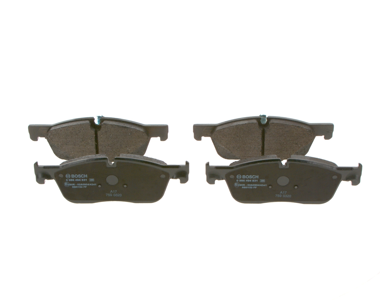 Brake Pad Set, disc brake 0 986 494 831