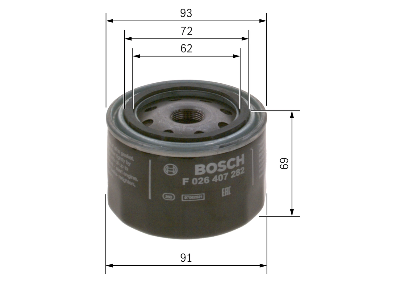 BOSCH F 026 407 282 Hydraulic Filter, automatic transmission
