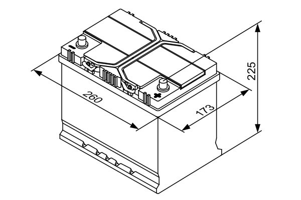 BOSCH 0 092 S40 260 Starter Battery