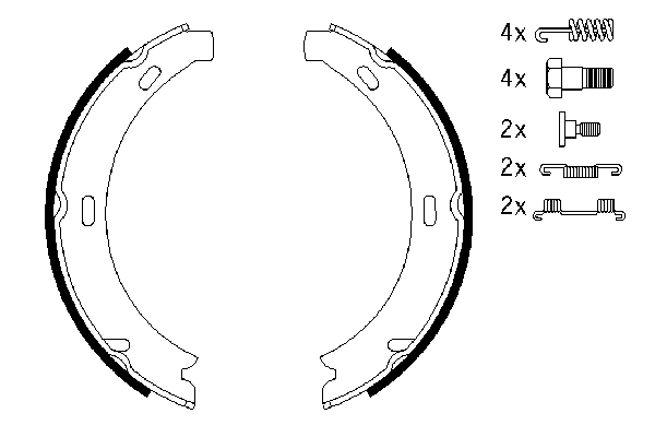 Brake Shoe Set, parking brake 0 986 487 584