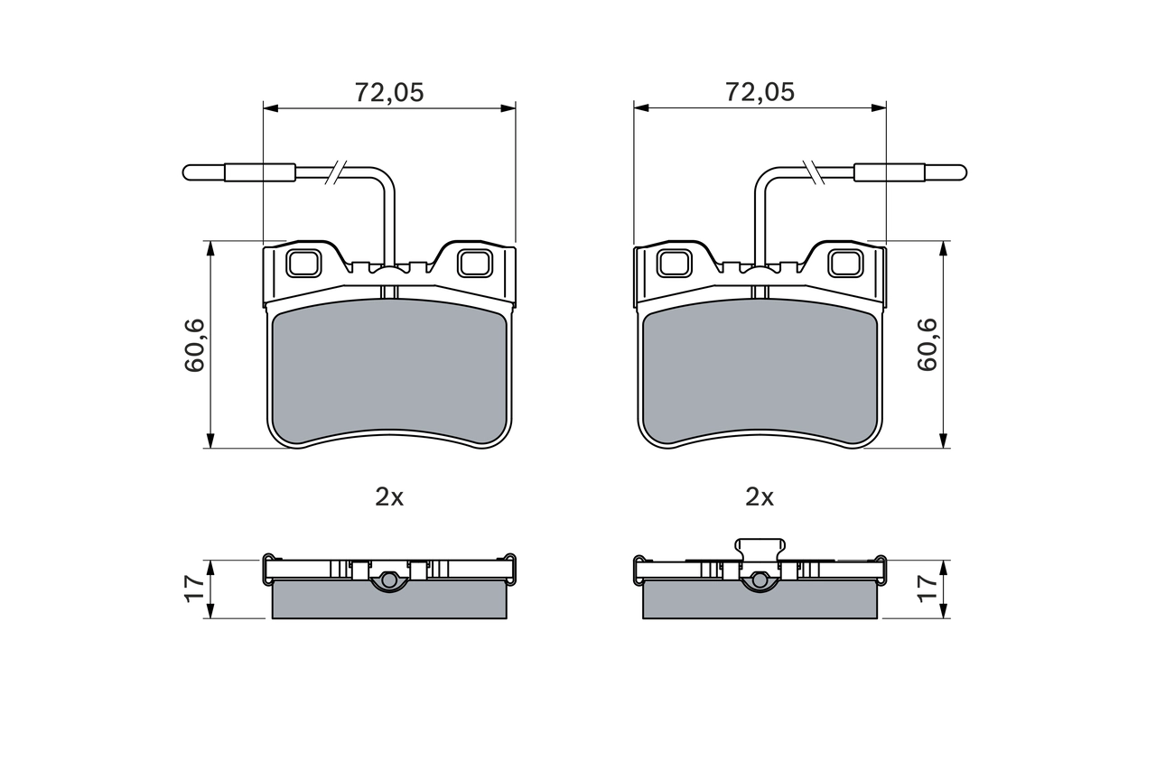 Brake Pad Set, disc brake 0 986 461 130