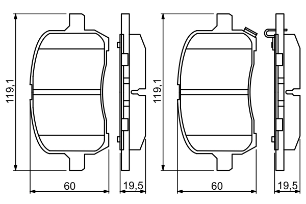 Brake Pad Set, disc brake 0 986 494 306