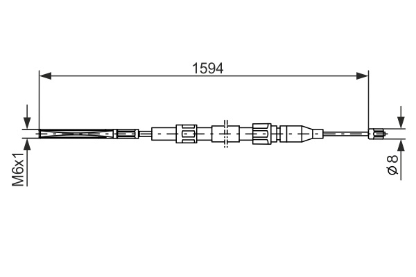 BOSCH 1 987 477 042 Cable Pull, parking brake