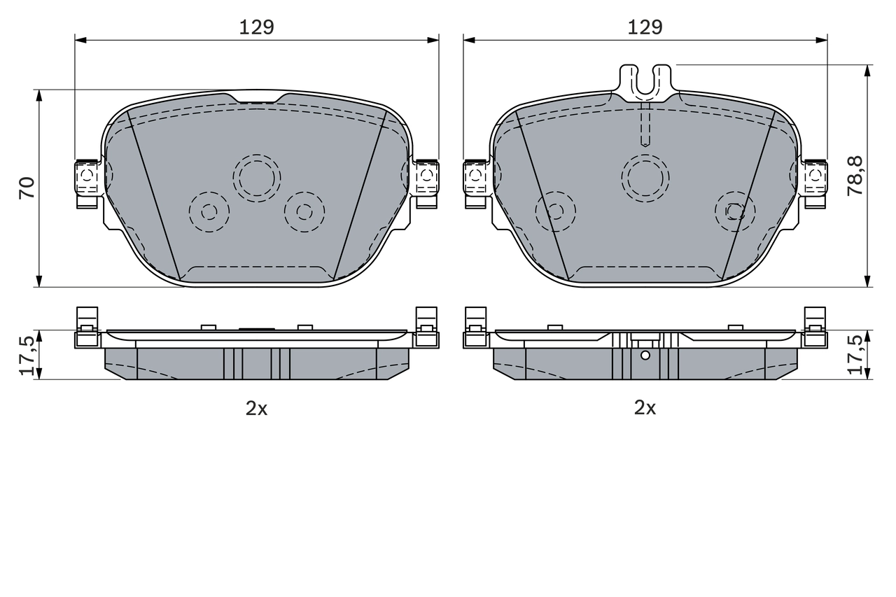 Brake Pad Set, disc brake 0 986 424 439