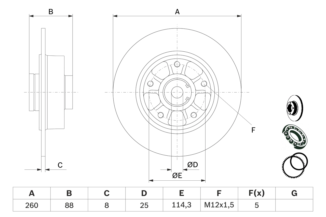 Brake Disc 0 986 479 C87