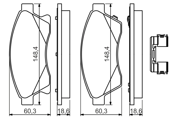 Brake Pad Set, disc brake 0 986 494 644