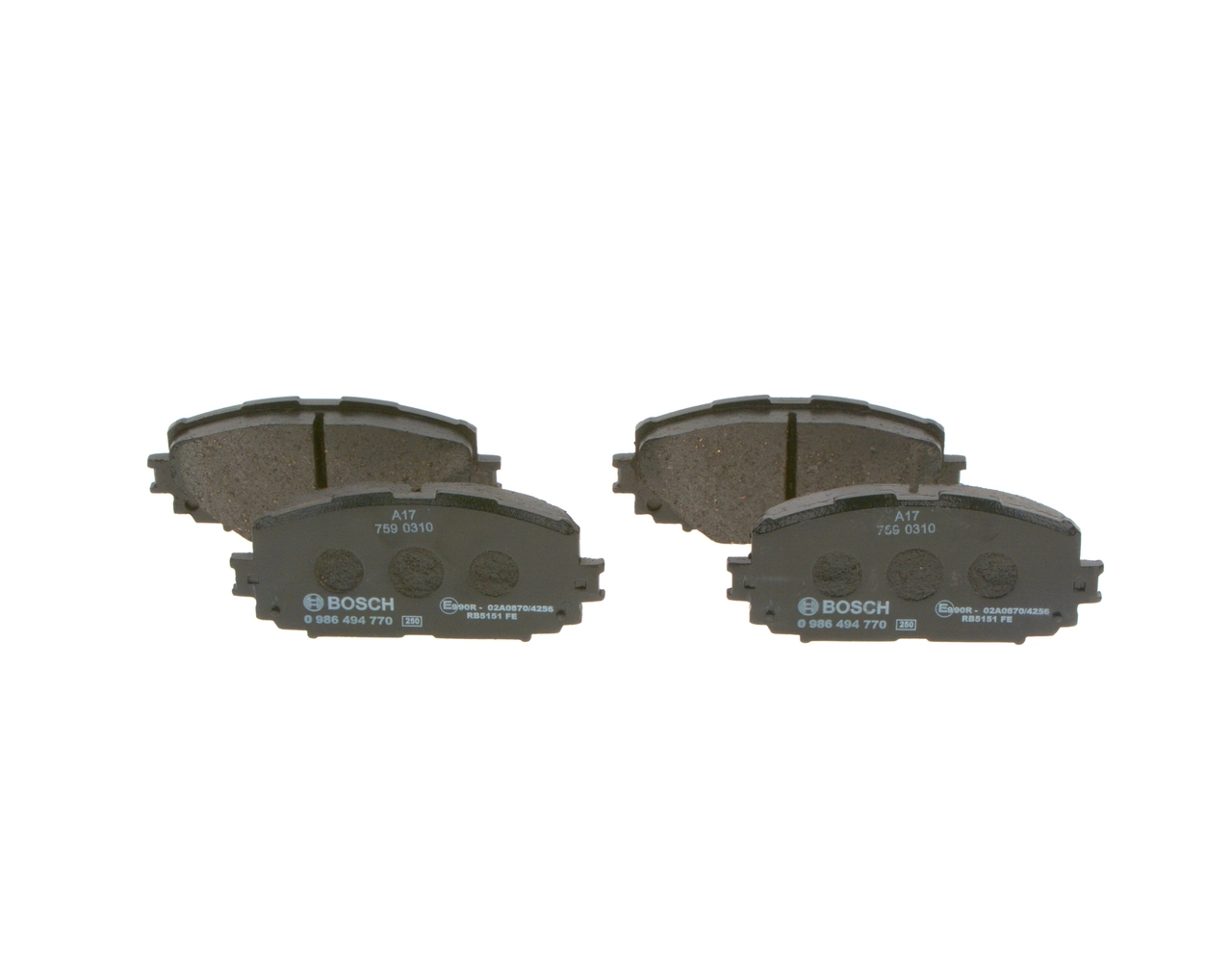 Brake Pad Set, disc brake 0 986 494 770