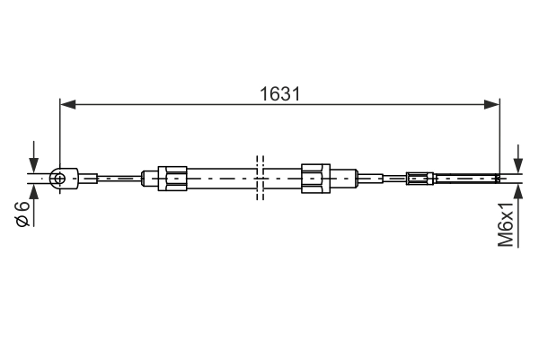 BOSCH 1 987 477 067 Cable Pull, parking brake