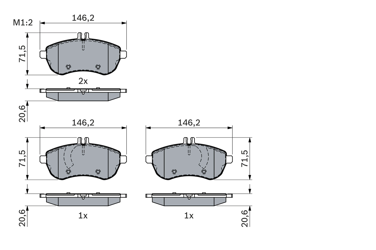 Brake Pad Set, disc brake 0 986 494 161