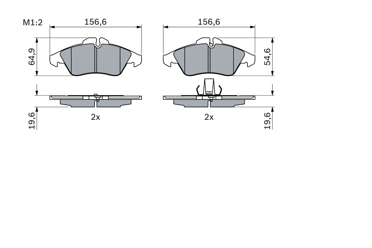 Brake Pad Set, disc brake 0 986 424 218