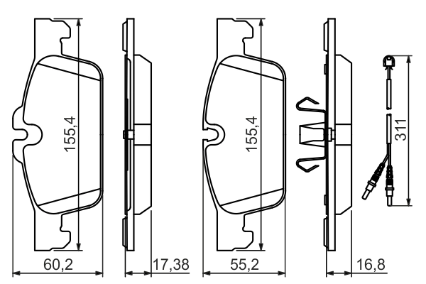 Brake Pad Set, disc brake 0 986 494 527