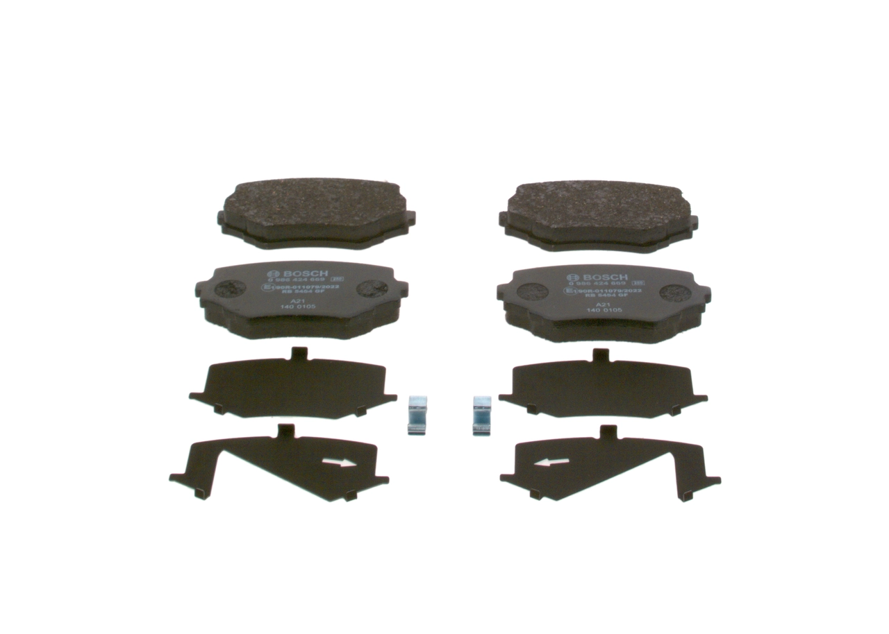 Set bantalan rem, rem cakram 0 986 424 658