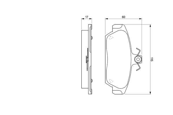 Brake Pad Set, disc brake 0 986 424 092