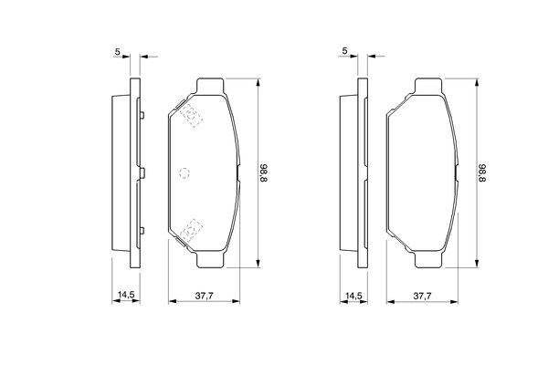 Brake Pad Set, disc brake 0 986 424 464