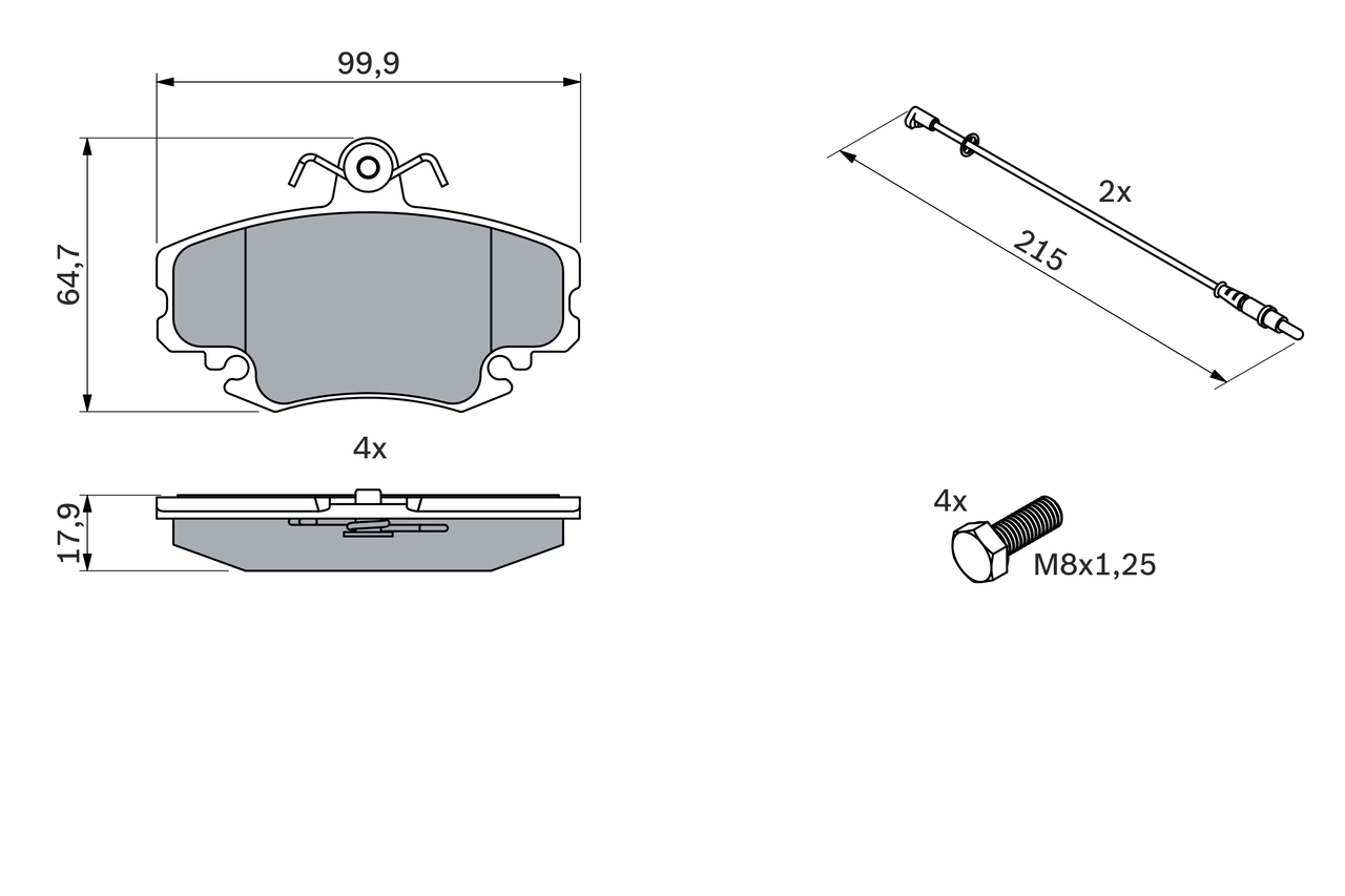 Brake Pad Set, disc brake 0 986 467 720
