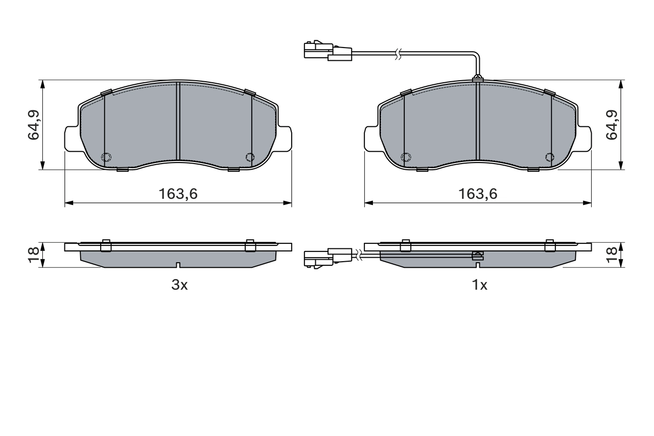 Brake Pad Set, disc brake 0 986 494 894