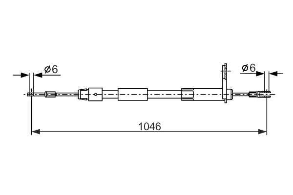 BOSCH 1 987 477 809 Cable Pull, parking brake