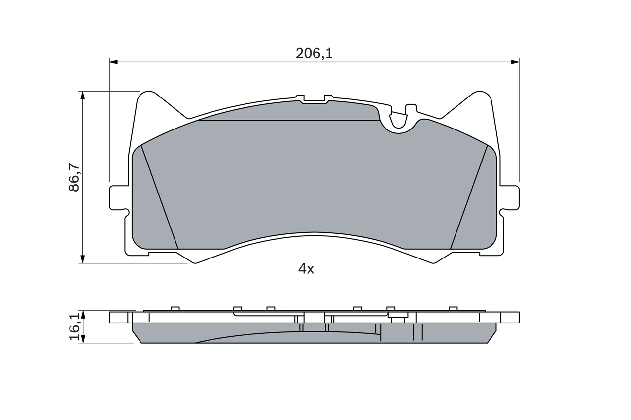 Brake Pad Set, disc brake 0 986 424 886
