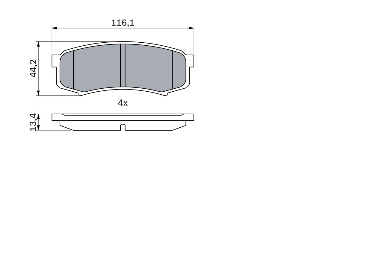 Brake Pad Set, disc brake 0 986 424 313