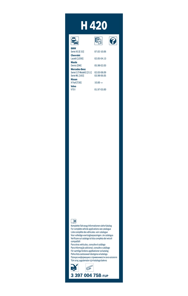BOSCH 3 397 004 758 Wiper Blade