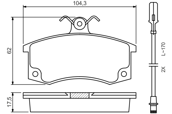 Brake Pad Set, disc brake 0 986 494 533
