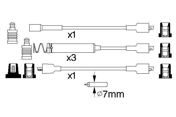 BOSCH 0 986 356 800 Ignition Cable Kit