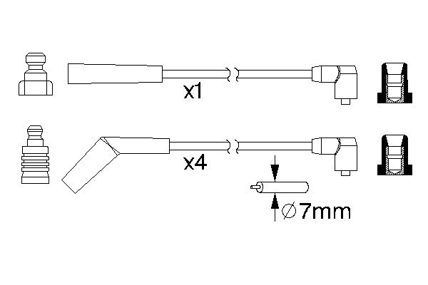 Ignition Cable Kit 0 986 357 153