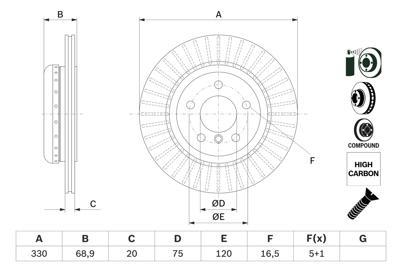 Brake Disc 0 986 479 E04