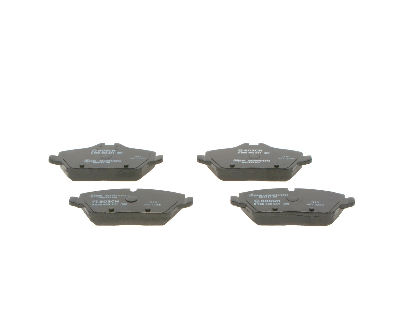 BOSCH 0 986 495 251 Brake Pad Set, disc brake