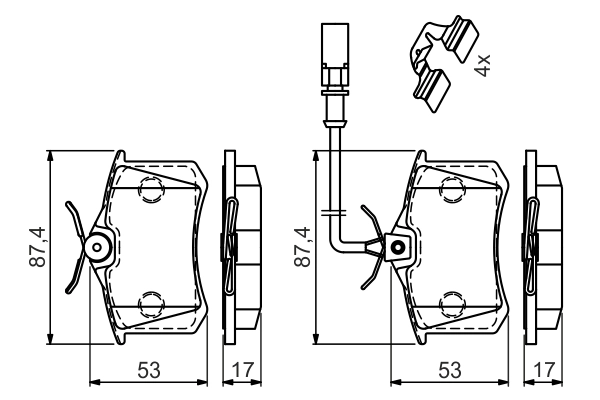 Brake Pad Set, disc brake 0 986 494 599
