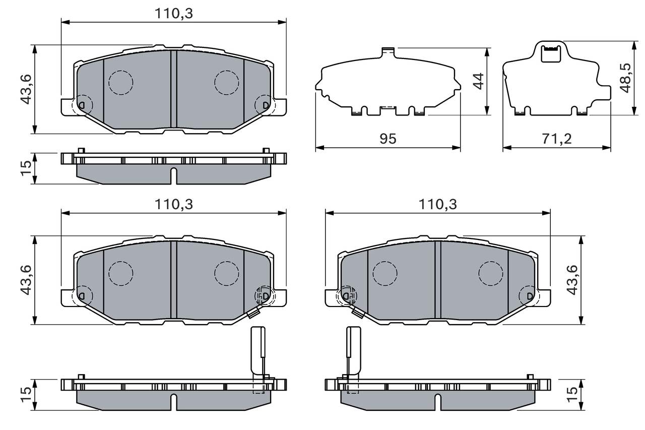 Brake Pad Set, disc brake 0 986 460 150