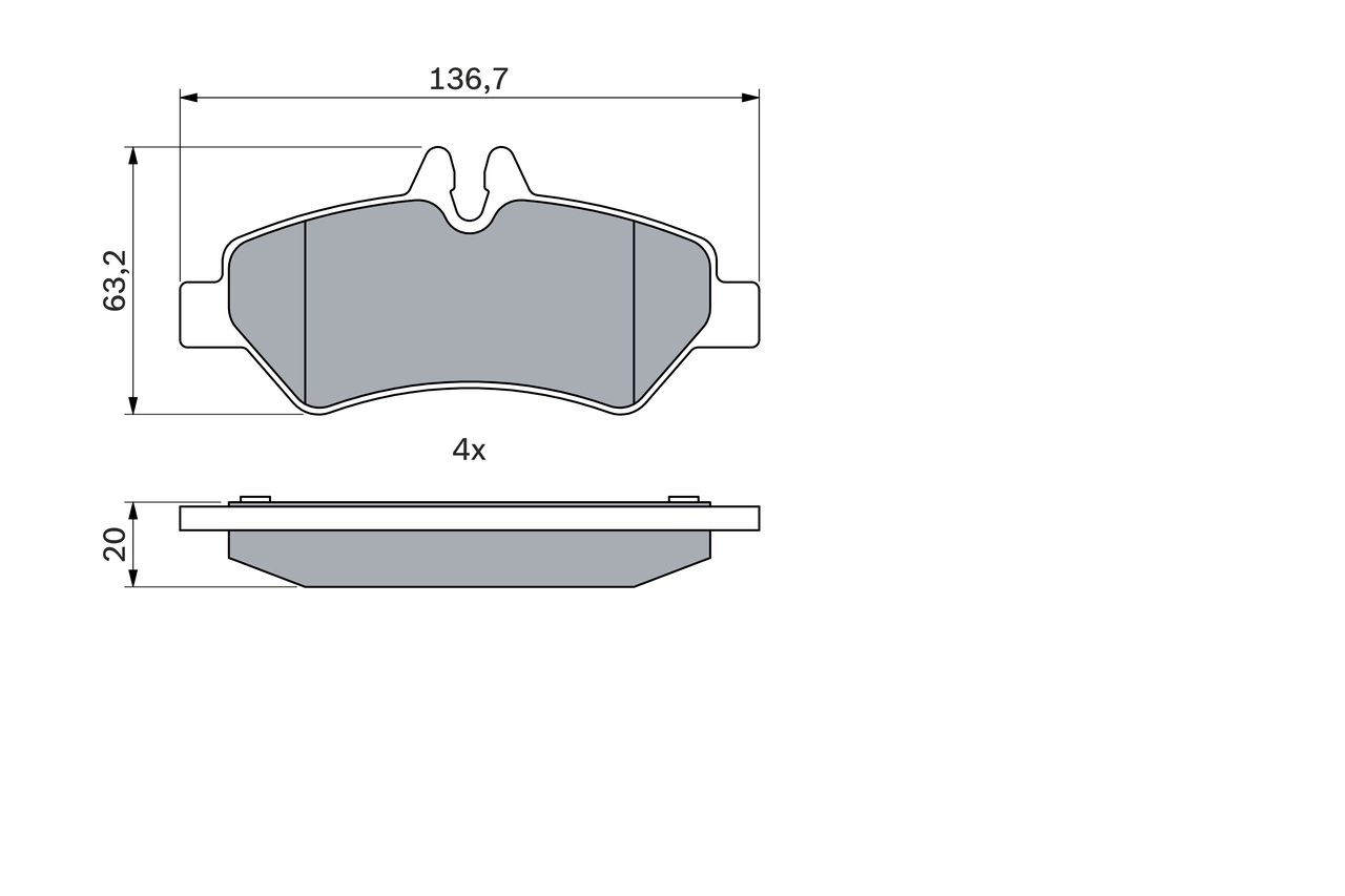 Brake Pad Set, disc brake 0 986 494 123