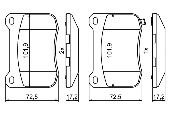 Brake Pad Set, disc brake 0 986 494 872