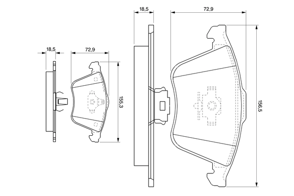 Brake Pad Set, disc brake 0 986 494 077