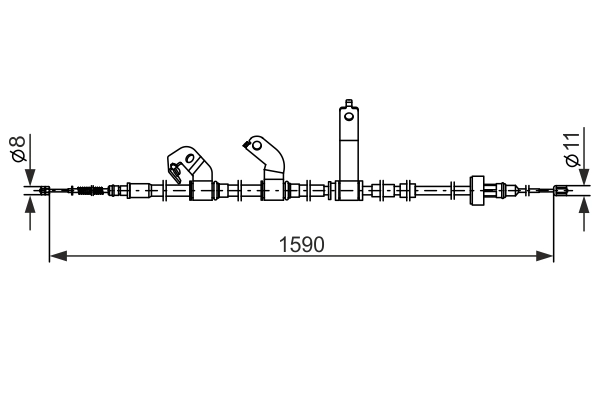 BOSCH 1 987 482 839 Cable Pull, parking brake