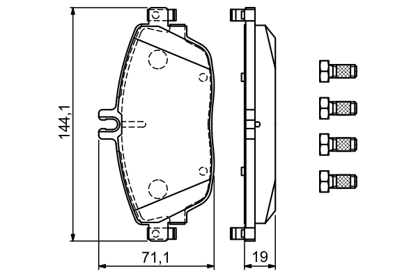 Brake Pad Set, disc brake 0 986 494 937