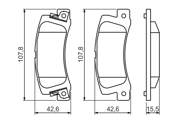 BOSCH 0 986 461 136 Brake Pad Set, disc brake