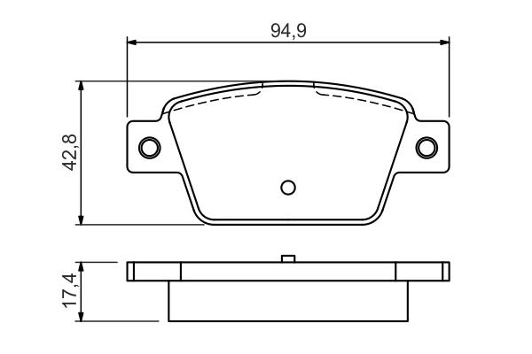 Brake Pad Set, disc brake 0 986 494 536