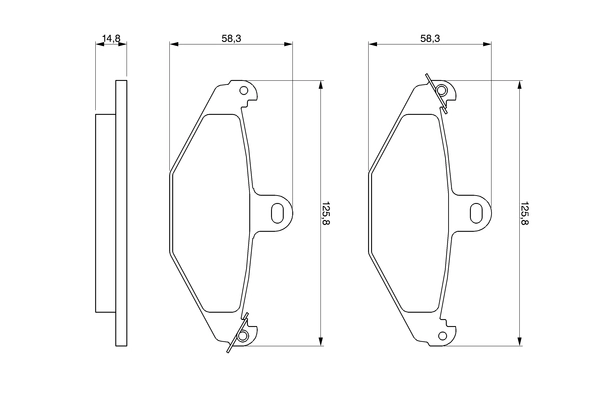 Brake Pad Set, disc brake 0 986 461 148