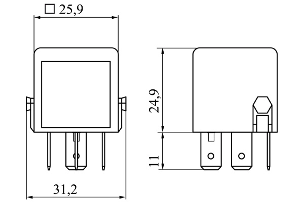 BOSCH 0 986 332 040 Relay, main current