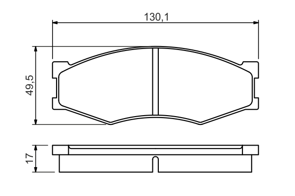 Brake Pad Set, disc brake 0 986 494 541