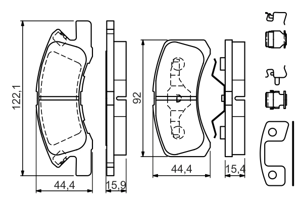 Brake Pad Set, disc brake 0 986 494 610