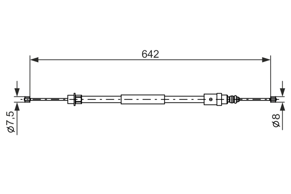 BOSCH 1 987 477 573 Cable Pull, parking brake