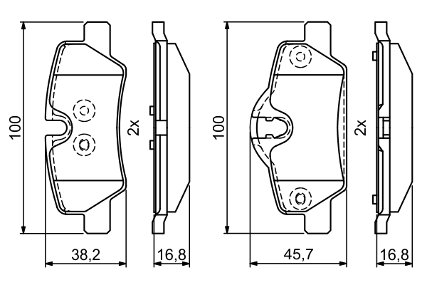 Brake Pad Set, disc brake 0 986 495 400
