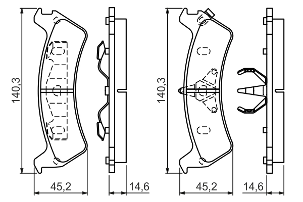 BOSCH 0 986 424 655 Brake Pad Set, disc brake