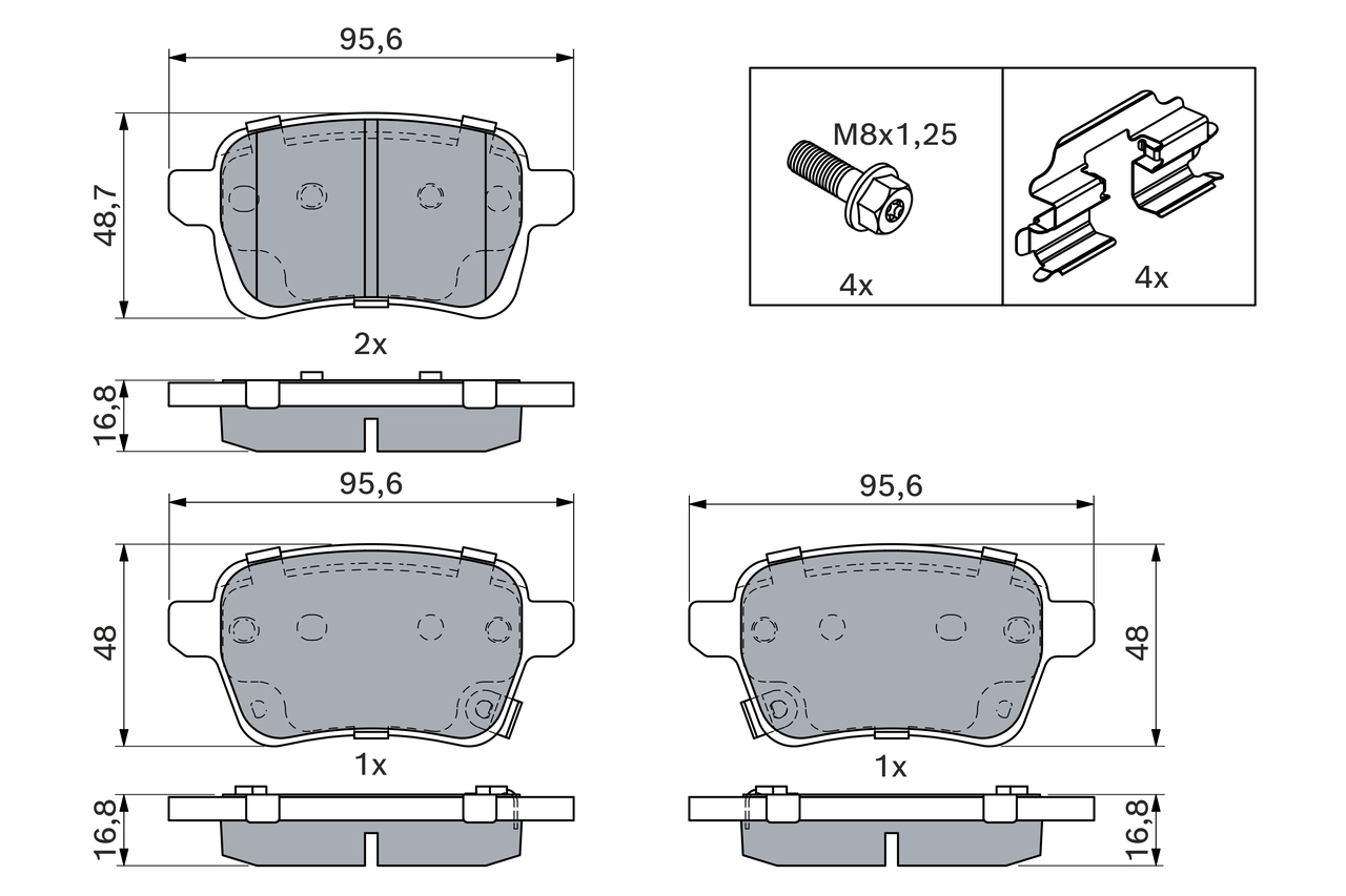 Brake Pad Set, disc brake 0 986 494 747