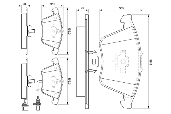Brake Pad Set, disc brake 0 986 494 103