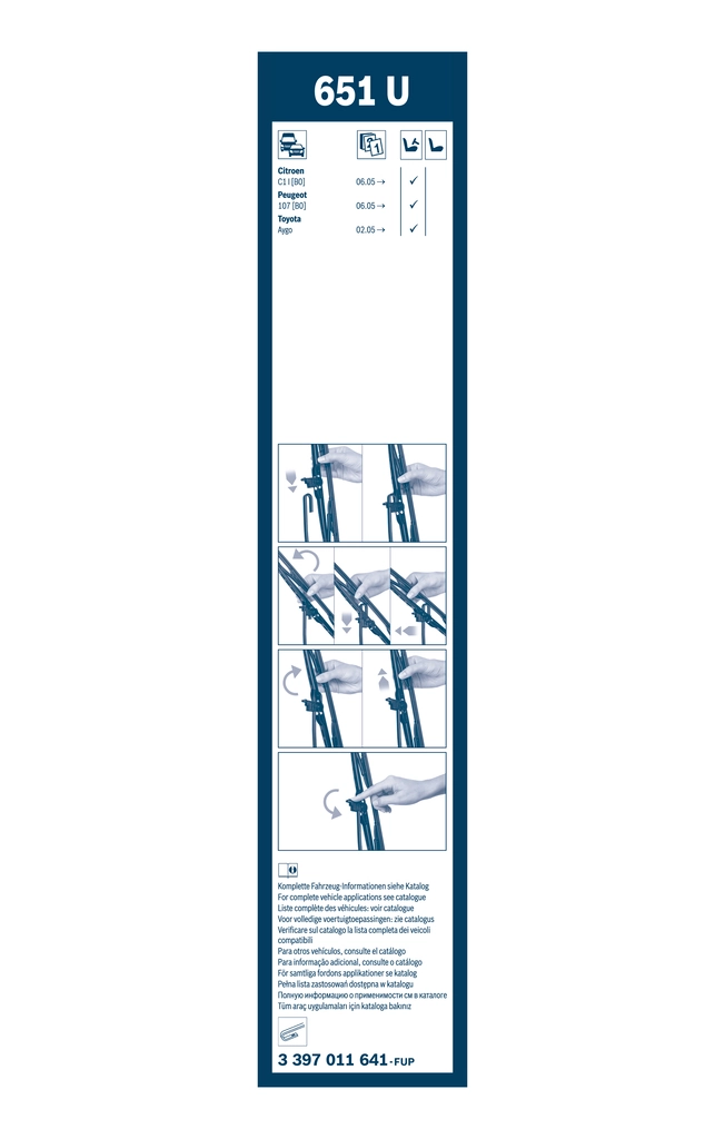 Wiper Blade Twin 3 397 011 641